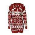 thumbnail image 2 of Nituyy Women Christmas Knitted Dress, Long Sleeve Sweater Short Skirt, 2 of 9