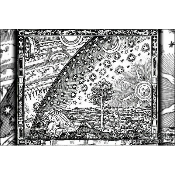 16x24 Poster; Flammarion Woodcut Engraving Original