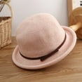 thumbnail image 3 of Lady Hats Round Top Rolled Edge Trendy Soft Fine Weave Design Fisherman Hat Summer Beach Caps for Women, 3 of 7