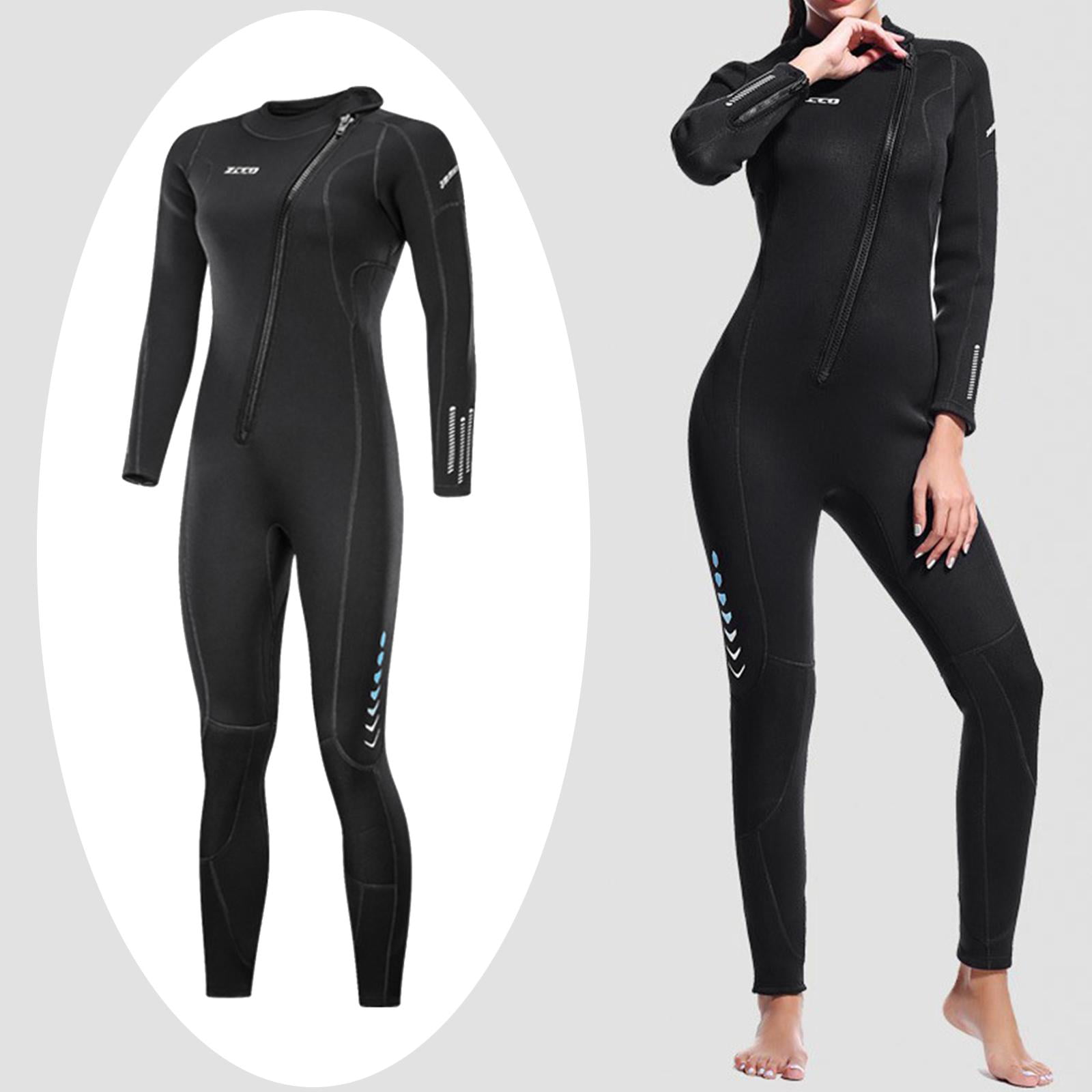 Front Zipper Adult Neoprene Surfing Wet Suit One Piece Swimming Diving Wet Suit Sharprepublic Full Length 3mm Wetsuit Quick Drying Long Sleeves Women XS