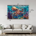 thumbnail image 2 of Stained Glass Style 8 Pack Art Acoustic Panels Sound Absorbing Glowing Baroque Octopus Coral Underwater Decorative Soundproof Wall Panels Self Adhesive for Nursery Game Room Bedroom 48"x32", 2 of 7