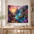 thumbnail image 5 of Turquoise River and Rainbow Waterfall in Enchanted Valley, Serene Digital Art for Nature Lovers, Landscape Wall Art, Housewarming Gift, Tapestry Wall Hanging for Bedroom and Living Room, 5 of 7
