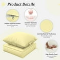 thumbnail image 3 of Snubbull Outdoor Deep Seat Cushion Set 24 X 24 X 6.5 inch Splash-Proof & Fadeness Patio Furniture Cushions，Removable Outdoor Couch Cushions with Hidden Zipper & Adjustment Staps, Light Yellow, 3 of 8