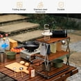 thumbnail image 4 of Xingzhi Sturdy And Durable Folding Table - For Outdoor Camping Trips Stainless Steel Frame Is Sturdy Aluminum surface bla three layers, 4 of 6