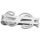 thumbnail image 1 of Clips para billetera de dinero de acero inoxidable, Clips para billetes con forma de signo de dólar, soporte de crédito para carpeta de dinero de Metal (5 piezas de plata, 1 of 5
