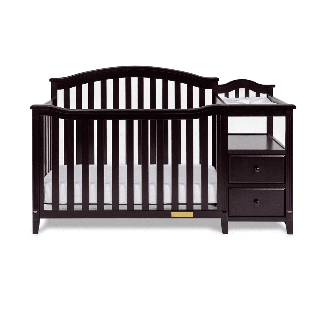 AFG Baby Furniture Kali 4in1 Convertible Crib and Changer, Espresso