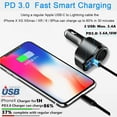 thumbnail image 2 of 4 In 1 USB Car Charger, 36W Multi USB Cigarette Lighter Adapter, Socket Splitter with 3 USB Ports, 12V/24V Dual USB C PD Fast Car Charger Adapter, Suitable for IPhone 13/12/11/XS/8, Samsung, LG, GPS, 2 of 9