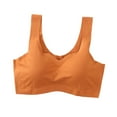 thumbnail image 4 of khonts,Women's Wireless Seamless Ultra Light Bras Full Coverage T Shirt Bra Moisture Wicking Yoga Athletic Bralettes Orange XXL, 4 of 4