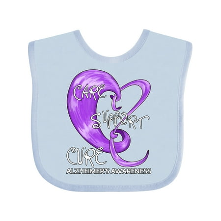 

Inktastic Care Support Cure- Alzheimers Awareness Gift Baby Boy or Baby Girl Bib