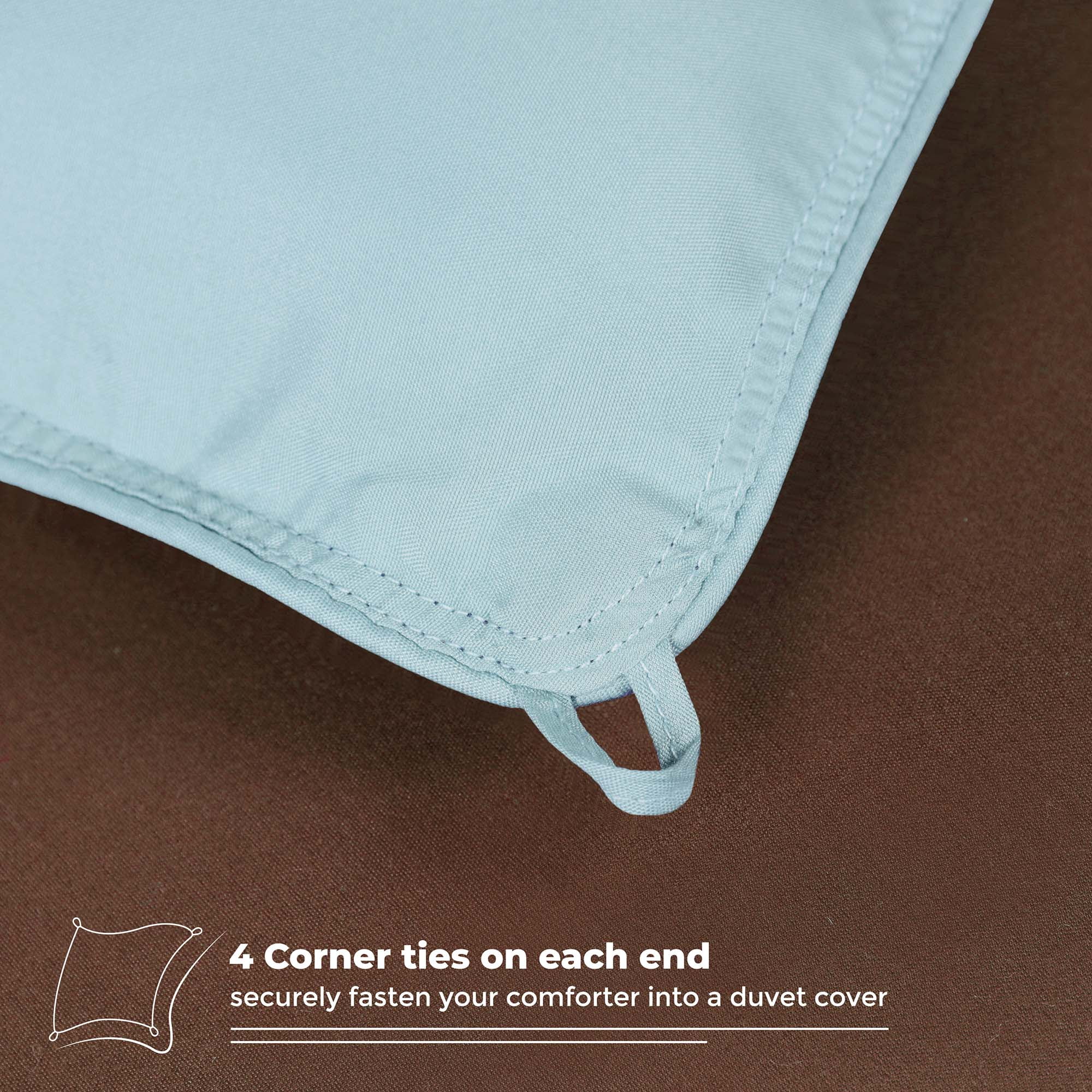Superior Reversible Down Alternative Comforter, Twin/Twin XL, Choco-Sky Blue