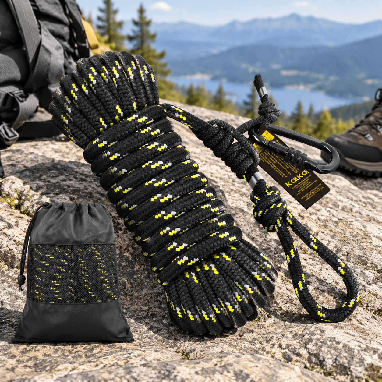 30FT Single Reflective Tree Stand Safety Rope Lifeline Harness for
