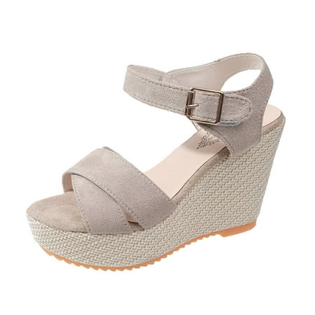 

PEASKJP Womens Dress Sandals Sandal for Women – Lightweight Rubber Outsole for Long-Lasting Wear (Beige 7)