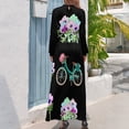 thumbnail image 3 of Flores de primavera y bicicleta Vestido largo Vestidos para fiesta de bodas Vestidos de noche para mujer 2024 Vestidos de verano para mujer, 3 of 5