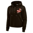 thumbnail image 2 of Women's WEAR by Erin Andrews Brown Cleveland Browns Waffle-Knit Pullover Hoodie, 2 of 4