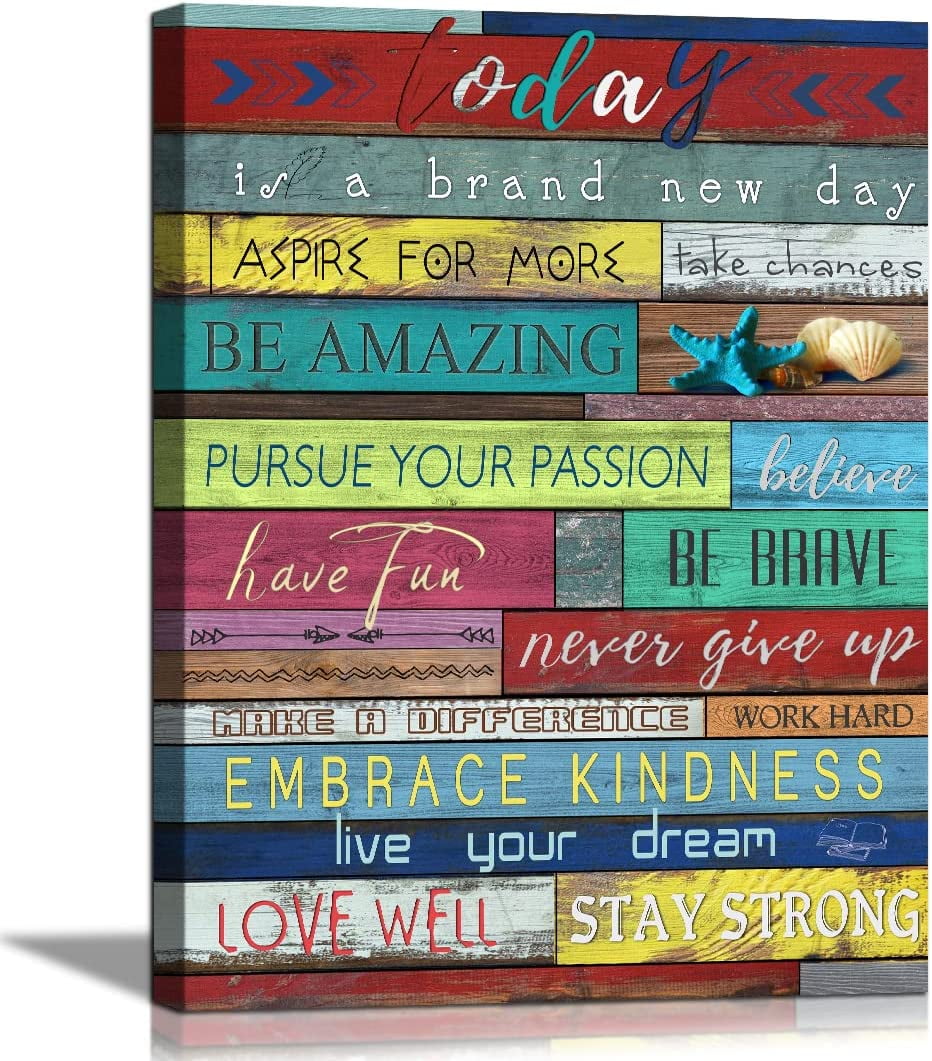 Today is a New Day Motivational Classroom Poster Modern Positive Quotes