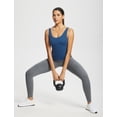 thumbnail image 6 of BALEAF Freeleaf Longline Sports Bras for Women, Wirefree 3D Molded Cup Tank Tops, Medium Impact Yoga Workout Running Bra Navy Blue S-M, 6 of 6