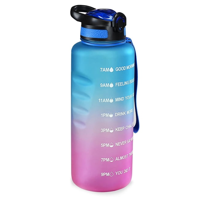 Botella de agua motivacional, opción de regalo ideal con diseño a prueba de fugas y jarra de agua deportiva portátil para gimnasio, deportes al aire libre
