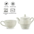 thumbnail image 4 of Taimei Teatime Tea Set for Aduts, Creamy White Ceramic Tea for One Set with Honey Sticker, 15 OZ Teapot with Infuser and Cup Set for Loose Leaf Tea, 4 of 9