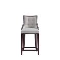 thumbnail image 2 of Manhattan Comfort Fifth 26" Faux Leather Counter Stool in Light Gray, 2 of 8