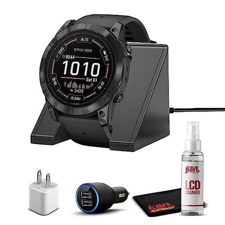Garmin Epix Pro (Gen 2), 51mm, Glass, Slate Gray Steel, Black with Accessories