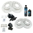 thumbnail image 2 of TRQ Front & Rear Metallic Brake Pad & Performance Rotor Kit w/Chemicals BKA16625 Fits select: 2002-2006 AUDI A4, 2 of 6
