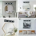 thumbnail image 4 of 30" Modern 4-Light LED Bathroom Vanity Light Fixture, Black Iron & Acrylic Wall Sconce, Dimmable Vanity Lights for Bathroom, Dressing Room, Powder Room, Hardwired Over Mirror Lighting, 4 of 9