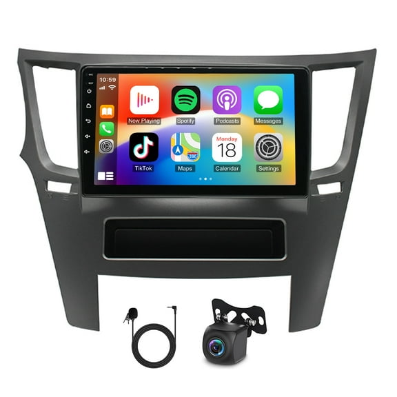 Car Stereo 9" Android 15 4GB 64GB GPS Navigation FM AM RDS for Subaru Outback Legacy 2009-2014 with CarPlay Android Auto WiFi Bluetooth SWC Mirror Link Split Screen AHD Backup Camera