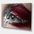 thumbnail image 3 of Designart ' Close Up of A Woman Eye With Red Makeup On ' Modern Canvas Wall Art Print, 3 of 4