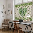thumbnail image 5 of St Patrick's Day Tier Curtains 54 Inch Length, Green Shamrock Love Plants Retro Rustic Beige Cafe Short Curtains for Bathroom Sink, Small Kitchen Curtain Light Filtering Drapes 2 Panels 27.5"Wx54"L, 5 of 8