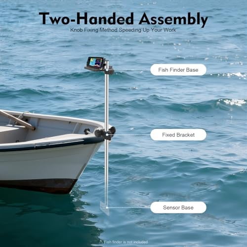 Portable Transducer Mount, 360° Adjustable Rotatable Universal Fish Boat Finder Bracket Transducer Pole Mount for Boat Canoe Kayak$$Sport & Recreation Other