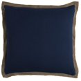 thumbnail image 1 of HomeRoots 403204 Dark Navy & Natural Jute Throw Pillow, 1 of 1