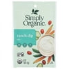 Simply Organic Ranch Dip certified Organic gluten-Free 1.5 oz Pack of 3