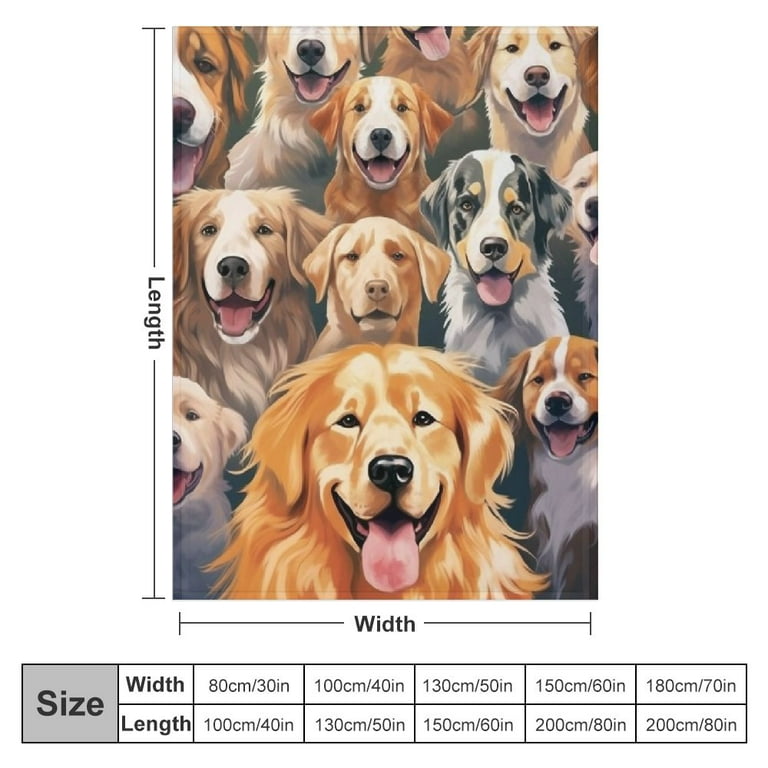 ONETECH Golden Retriever Blanket Soft Fuzzy Blankets for Dog Lovers Lap Blanket for Office Couch Yellow Cute Throws Gifts Walmart