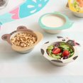 thumbnail image 5 of 4Pack Bamboo Kids Bowls for Baby Feeding BPA Free Reusable Tableware Cereal Bowls Noodle Bowl Snack Bowl for Toddlers Boys Girls Dinnerware Set(Whale,Ladybird,Butterfly,Squirrel), 5 of 5