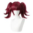 thumbnail image 1 of SL Pelucas de cosplay rojas con coletas para mujeres Pelucas cortas de anime de Halloween para niños y adultos con gorra, 1 of 5