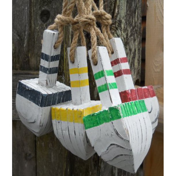 Wooden Lobster Style Buoys - Set of 4 - Walmart.com - Walmart.com