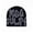 Black With Grey Letters, variant on Unisex Y2K Letter Graphic Beanie Hat with Rhinestones, Warm Knit Skull Cap, Cozy Winter Pullover Gift