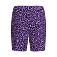 thumbnail image 2 of Lsque Purple Leopard Mens Sleep Pajama Shorts,Short Pajama Pants, Cotton Ultra-Soft Knit-Small, 2 of 9