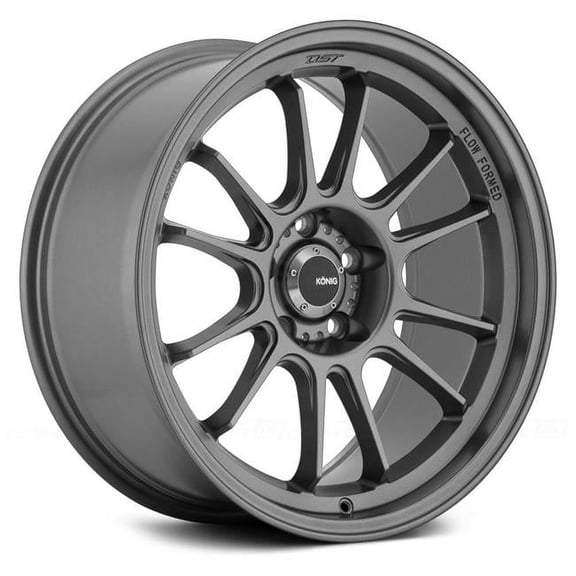 HG8850843G 18 x 8.5 in. Hypergram Plus 43 Offset 5 x 108 Bolt Pattern 73.1 mm Hub Wheels - Matte Grey