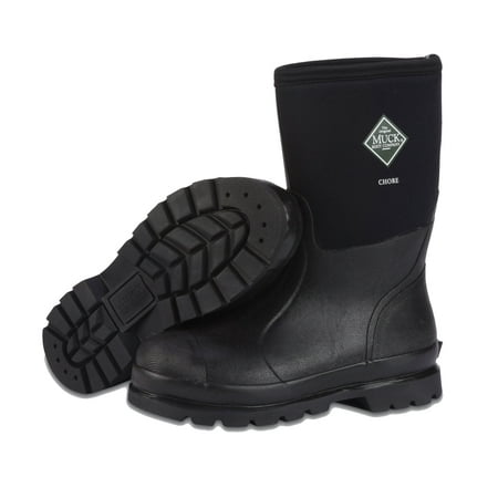 - Muck CHM-000A Men's Chore Classic Mid Plain Toe Waterproof Work Boots Black