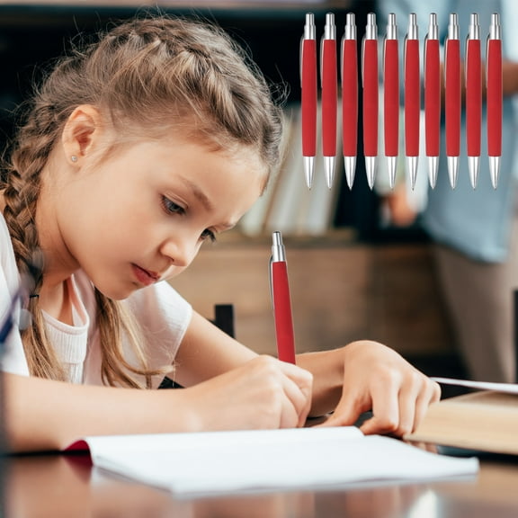 DwellJoy 10 Pack Retractable Ballpoint Pens, 1.0mm Fine Point Smooth Glide Ink, Ergonomic Grip for Office & Sch00l, Bulk Writing Pens for Professionals, Stydents & Teachers (Black Ink)