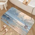 thumbnail image 3 of 1pc Seascape with Flying Birds Absorbent Non-Slip Bathroom Thickened Flannel Rug Decor,Soft,Quick Drying,Suitable For Indoor/outdoor Use,Bathrooms,Bedrooms,Kitchens,Terrace,Laundry Rooms,16"x24", 3 of 9