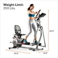 ProForm Hybrid Trainer XT Recumbent Bike and Elliptical Trainer with 15