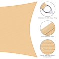thumbnail image 4 of Yescom 2 Pack 19x13 Ft 97% UV Block Rectangle HDPE Sun Shade Sail Canopy Lawn Backyard, 4 of 12