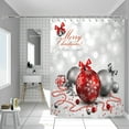 thumbnail image 2 of Sentmoon Fabric Shower Curtain Washable Shower Curtain Christmas Shower Curtain Shower Curtain Proof Shower Curtain Bathroom Dry and Wet Separation Shading Warm Shower Curtain, 2 of 9