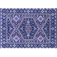 thumbnail image 1 of Ahgly Company Machine Washable Indoor Rectangle Persian Blue Traditional Area Rugs, 4' x 6', 1 of 4