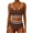 Coffee, variant on Women's Bikini Sets Square Collar Bra Panty Matching Bathing Suits Two Piece Summer Fashion Swimsuits