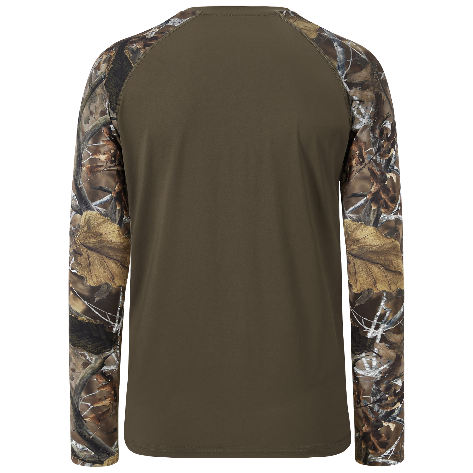 BASSDASH Men’s Lightweight Camo Hunting Shirt UPF 50+ Sun Protection Long Sleeve Hiking Fishing Performance Tee Mesh Panels