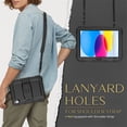 thumbnail image 6 of XYX For iPad (A16)11th /10th Generation 11/10.9 inch 2025/2022 Case, 3in1 Heavy Duty Shockproof Tablet Case with Stand, Shoulder Strap, Black, 6 of 7