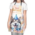 thumbnail image 2 of Watercolor Alaskan Malamute Happy Birthday Celebration Balloons Gift Party Apron Alaska Mal Dog Lovers Gifts for Cooking Grilling Baking Painting Gardening - 00028, 2 of 5